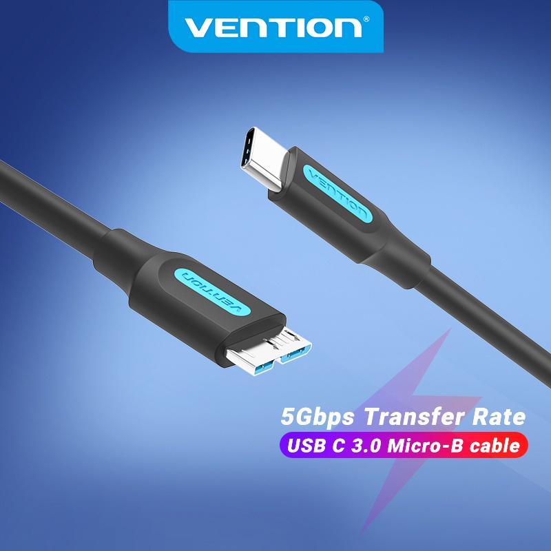 Vention สายชาร์จ Type C เป็น Micro B ชาร์จเร็ว สําหรับฮาร์ดไดรฟ์ HDD SDD