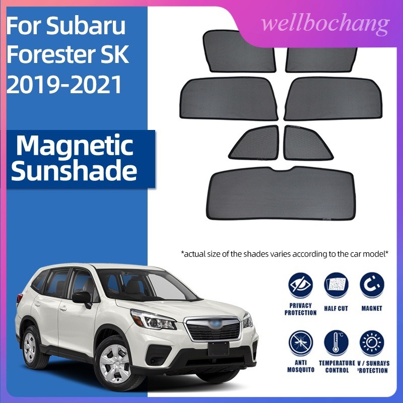 ม่านบังแดดแม่เหล็ก ด้านหน้า และด้านหลัง สําหรับ Subaru Forester SK 2019-2023