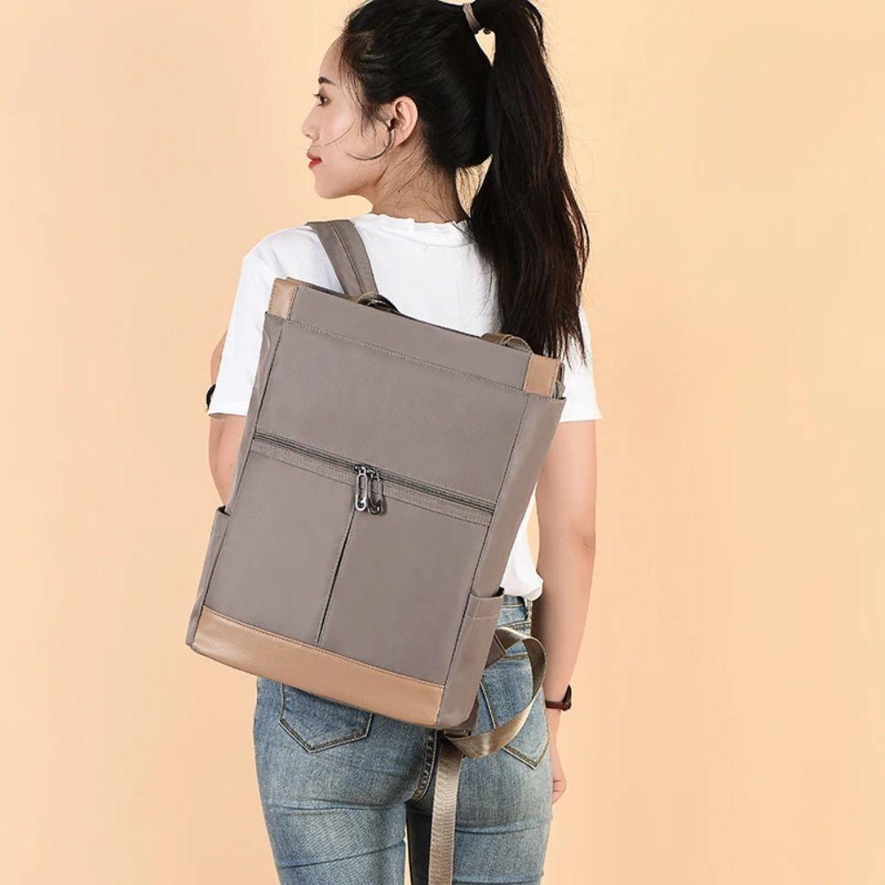 Tonfashion กระเป๋าเป้สะพายหลัง กระเป๋าสะพายไหล่ ใส่แล็ปท็อปได้หลายช่อง กันน้ํา น้ําหนักเบา จุของได้เยอะ สําหรับผู้หญิง