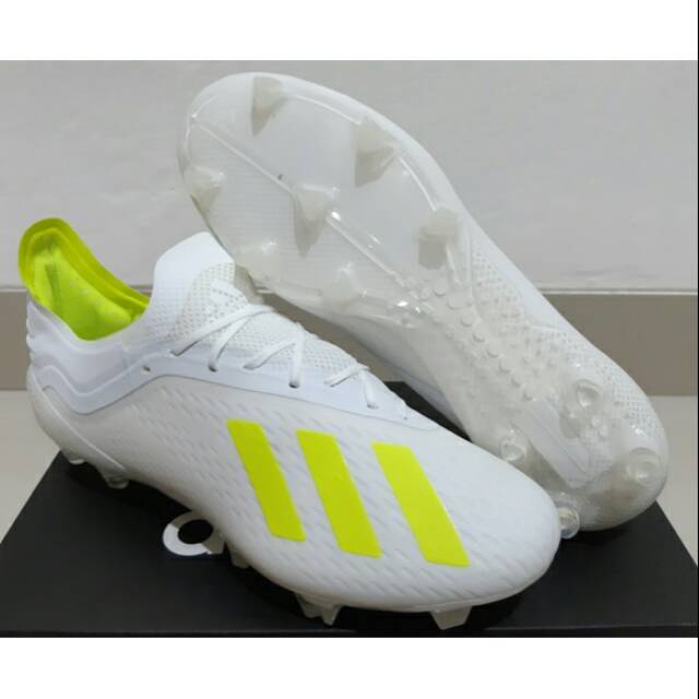 Adidas X18.1 White Volt FG รองเท้าฟุตบอล กีฬา