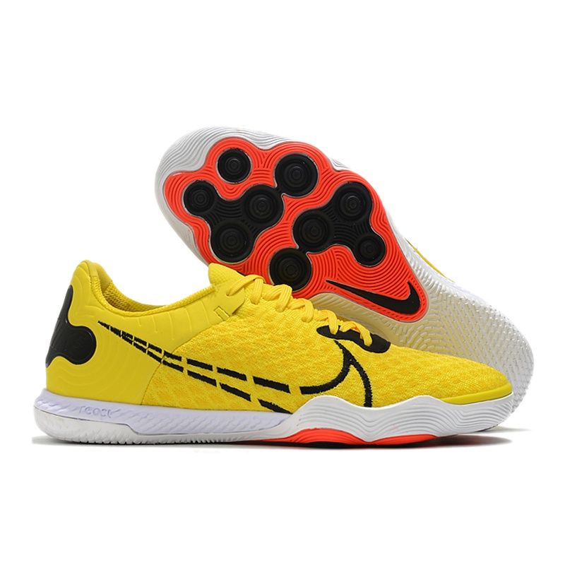 Sepatu Futsal Nike React Gato สีเหลือง สีดำ สีขาว สีแดง สันทนาการ