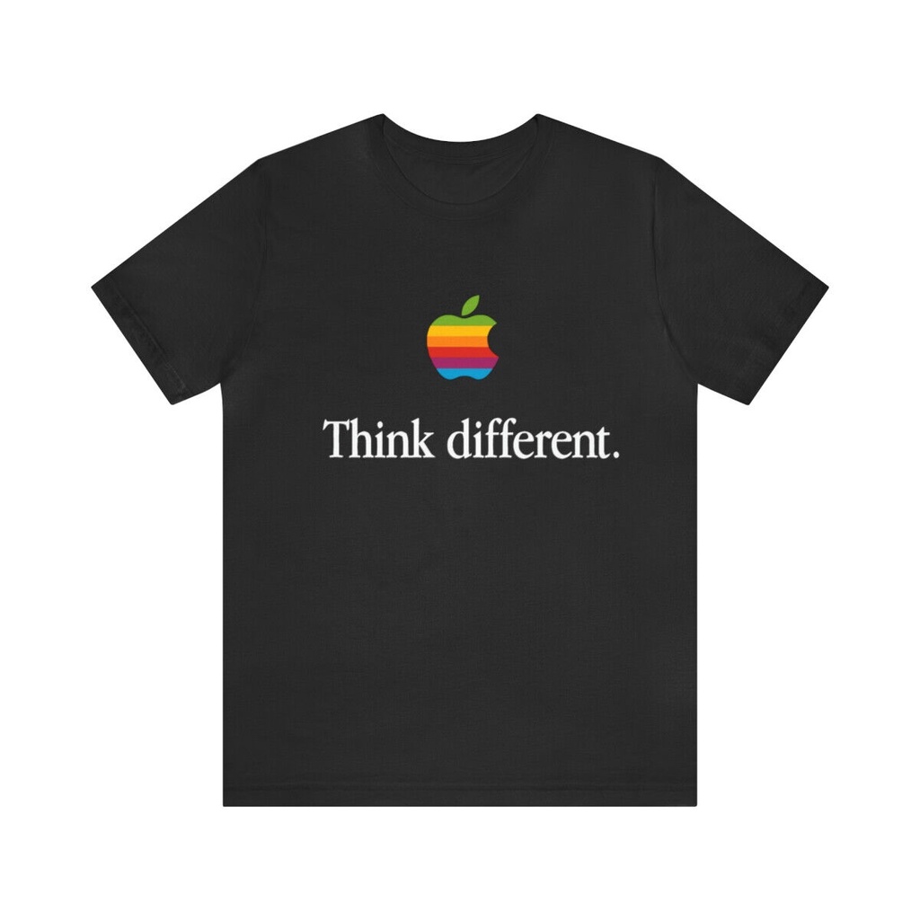 เสื้อยืดผ้าฝ้าย พิมพ์ลาย Apple Steve Jobs think different สําหรับผู้ชาย 1984 4XL 5XL 6XL