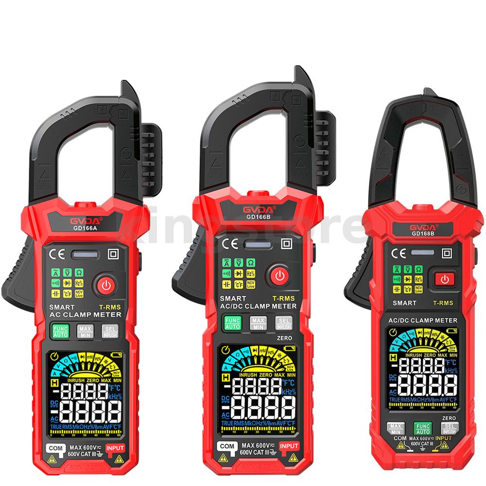 Gvda มัลติมิเตอร์ดิจิทัล RMS NCV DC AC วัดอุณหภูมิแรงดันไฟฟ้าอัตโนมัติ GD166A GD166B GD168B