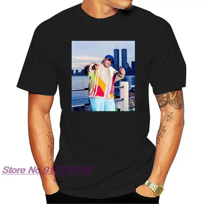 เสื้อยืดสำหรับผู้ชาย BIGGIE WORLD TRADE CENTER ใหม่ - ลายพิมพ์สนุก.WHITE