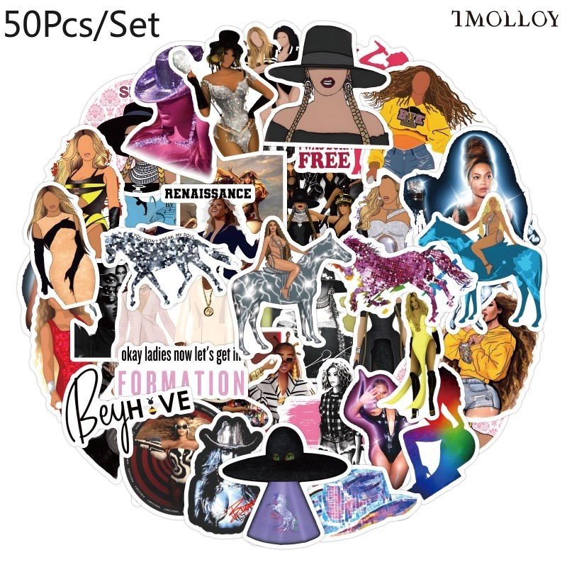 [T] สติกเกอร์ Beyonce Renaissance กันน้ํา สําหรับตกแต่งของเล่น 50 ชิ้น ต่อชุด