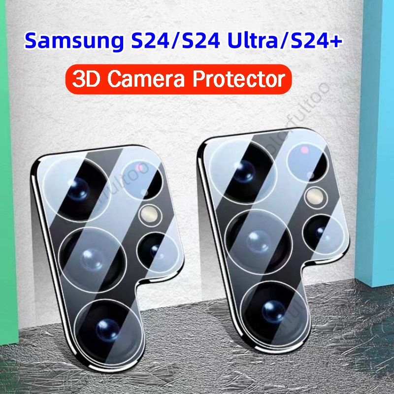 Samsung S24 FE ฟิล์มกันรอยกล้องสําหรับ Samsung Galaxy S24 Ultra Plus S24+ S24Plus S24Ultra S24FE 5G 3D โค้ง HD Full Cover กล้องกระจกนิรภัยป้องกันหน้าจอกลับฟิล์มเลนส์