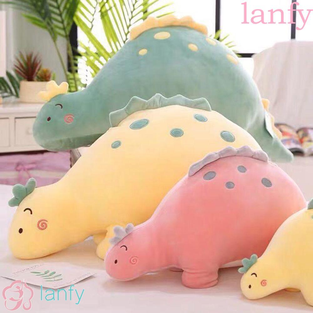 Lanfy หมอนตุ๊กตานุ่ม รูปการ์ตูนไดโนเสาร์ มังกร ขนนิ่ม คอยาว สําหรับตกแต่งบ้าน