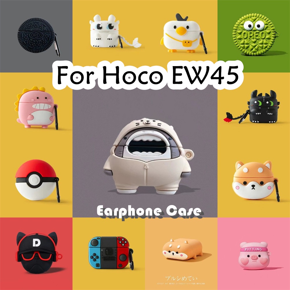 พร้อมส่ง!นําไปใช้กับ Hoco EW45 เคส Case เคสหูฟัง การ์ตูนง่าย ซิลิโคนนุ่ม เคส เคสหูฟัง