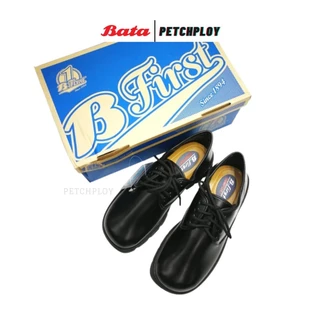 Bata รองเท้าบาจา หนังผูกเชือก 3-4 รู นักเรียนชาย รองเท้าทางการสีดำ รุ่น 6126