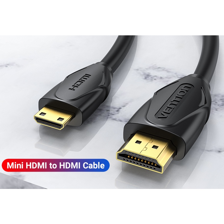 Vention Mini HDMI to HDMI 2.0 สายชาย 1080P HD 4K 3D HDMI Cable Adapter สําหรับโปรเจคเตอร ์ LCD