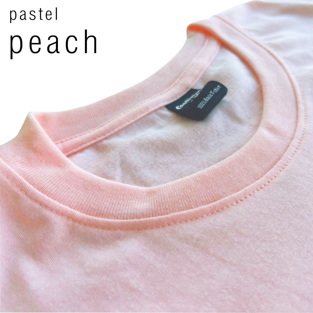 #Coollision-เสื้อยืดเปล่า-สีส้มพีชpastel-เสื้อเปล่าแขนสั้น unisex ผ้านุ่ม ฝ้าย สีไม่ตก ไม่ย้วย งานดี