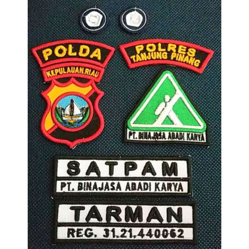 แพคเกจเย็บปักถักร้อย 2 รายการ EMBROIDERY 3D RISED 6 รายการที่กําหนดเอง LOCATION POLDA PATCH EMBLEM B