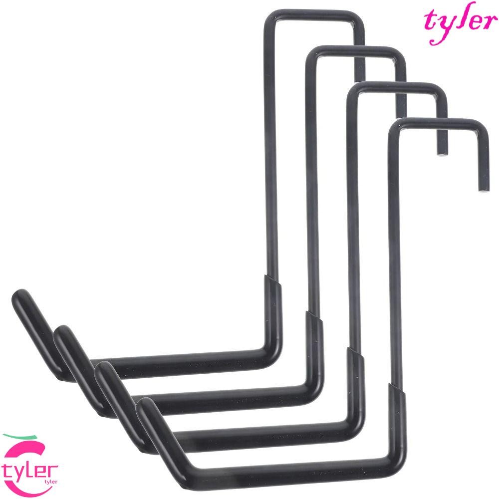 Tyler 4 ชิ้นโลหะโรงรถตะขอชุด, Heavy Duty ติดผนัง Rafter แขวนตะขอ, S-Hooks เคลือบ Anti-Slip แขวนรายการบันไดโรงรถตะขอสําหรับจักรยาน, บันได, เชือก