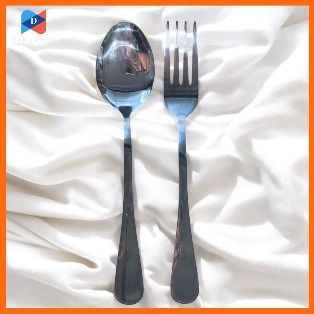 ขายปลีก/ส่ง (ช้อน+ส้อม) สแตนเลส กินข้าว พร้อมส่ง #AH-0011