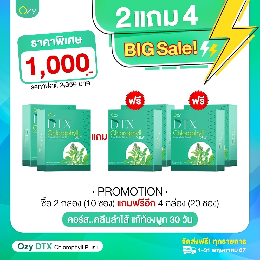 ของแท้ ส่งฟรี! คลอโรฟิลล์ OZY DTX Ozy by พี่หนิง
