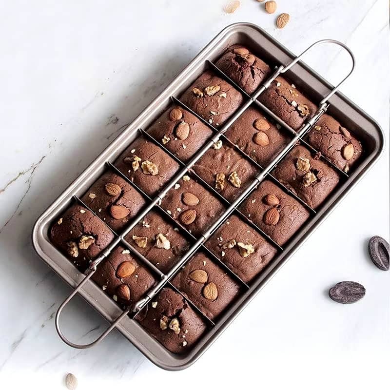 M1049 🔥NonStick🔥High Quality Brownies Pan Brownies Cutter Brownie Pan Brownies Mould Cake Pan Loyang