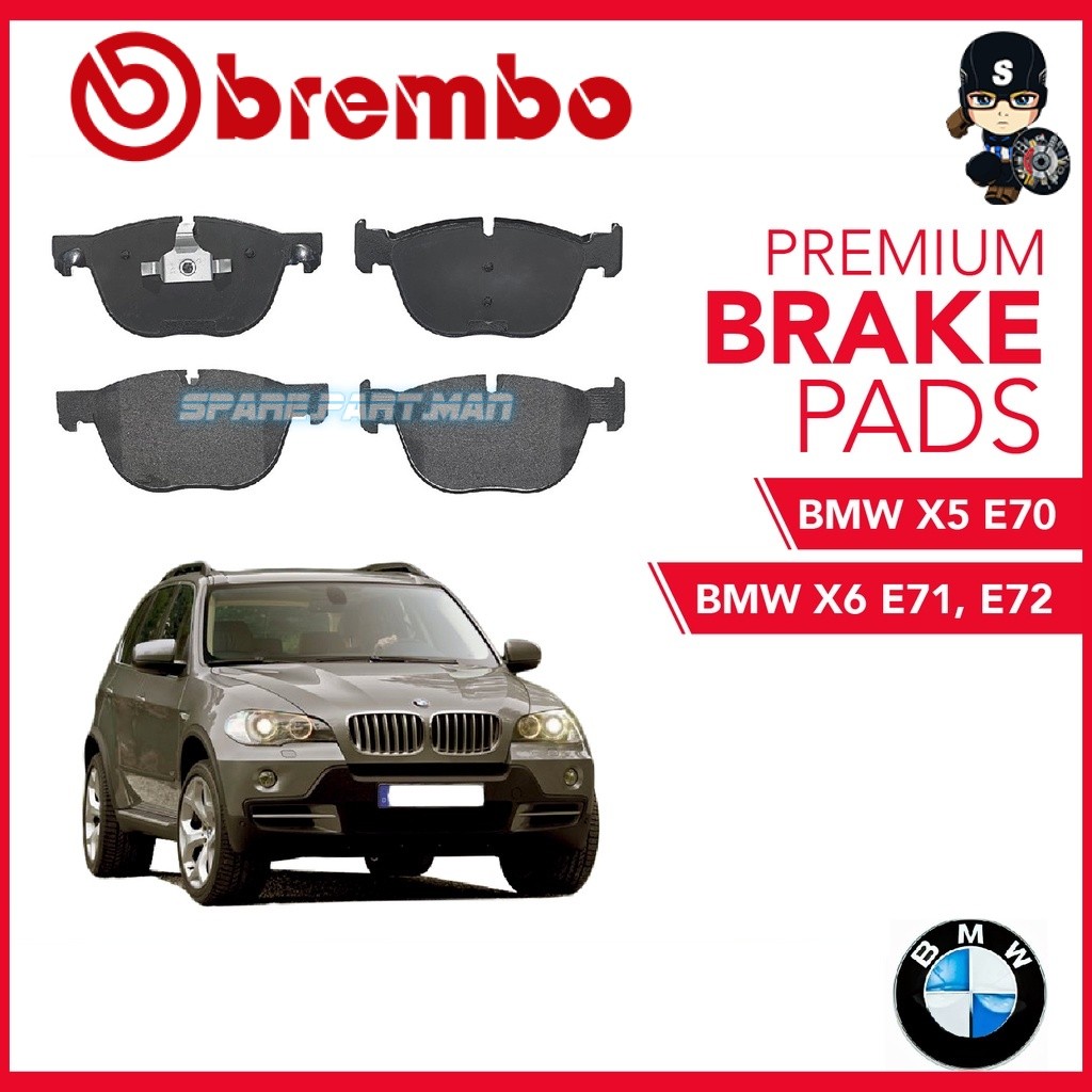 ผ้าเบรคหน้า BREMBO BMW X57 E70 3.0,3.5,4.8i, BMW X6 E71,E72 3.0d,3.5i,3.5d,X5 F15
