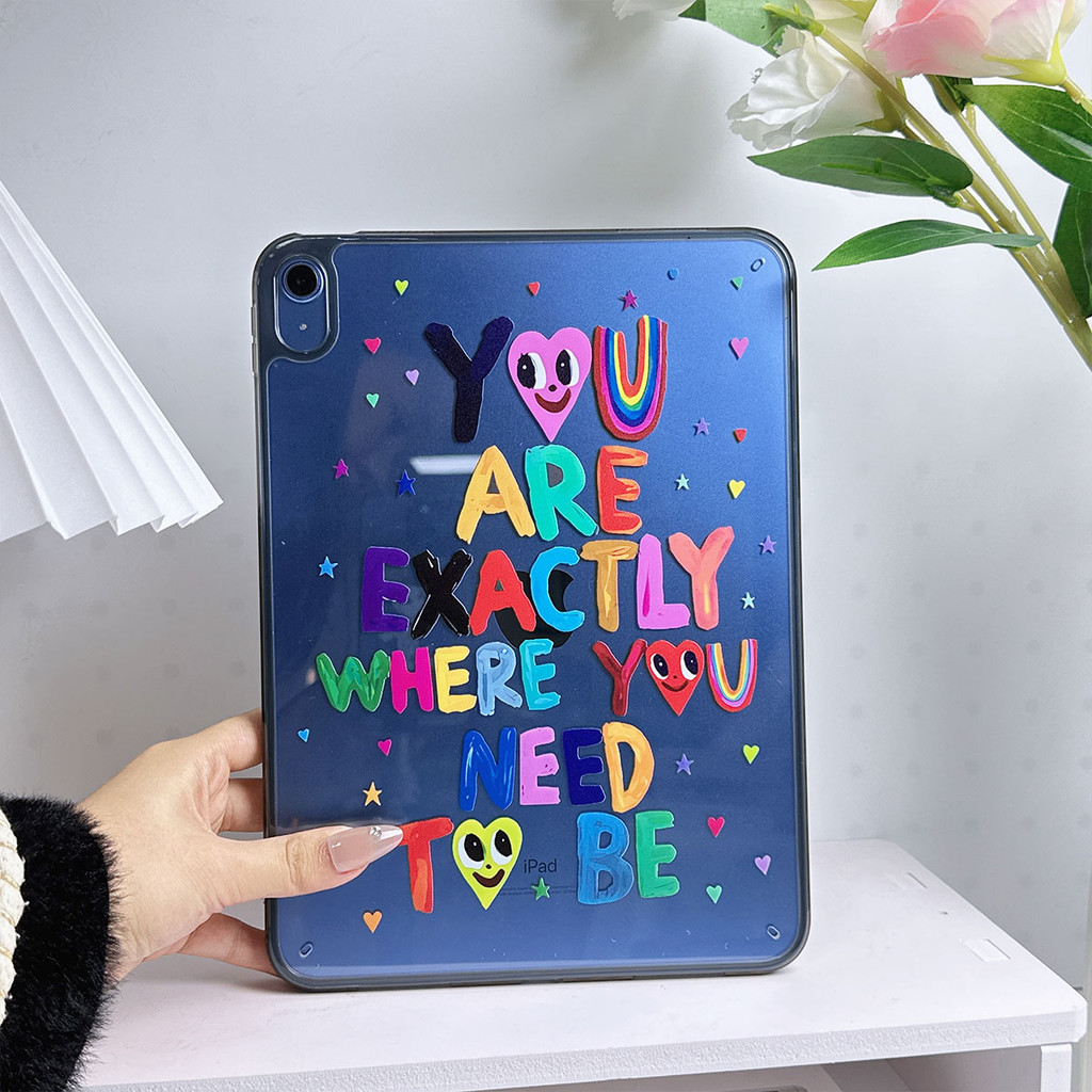 เคสไอแพดสีใส สำหรับ Air6 gen10 Pro11 gen9 gen8 gen7 10.2 เคสสำหรับ air4/air5 10.9 Air3 10.5 mini6/7 เคสลายการ์ตูนน่ารัก