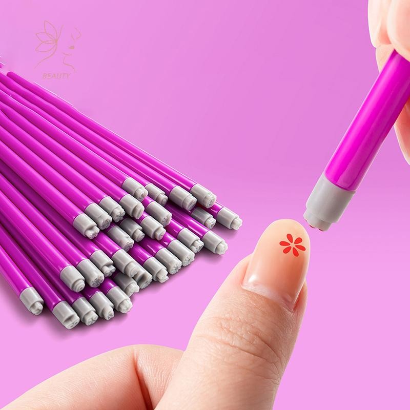 [maybeauty] 1 ชิ้นเล็บแสตมป์ปากกา DIY ดอกไม้เล็บ Graffiti Dotting เครื่องมือขัดภาพวาดวาดเล็บเครื่องมือ {TH}