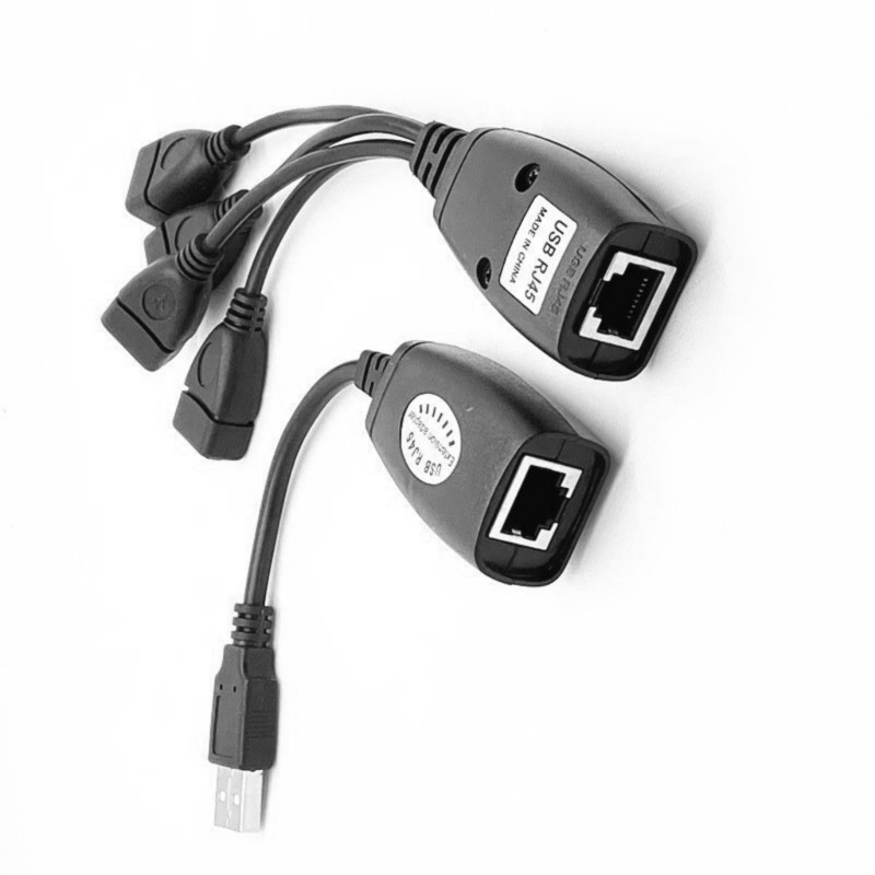 AADT Durability 4 พอร์ต USB Over Cat6 สาย 50 เมตร USB Extension Over Twisted สายคู่สําหรับการส่งข้อม