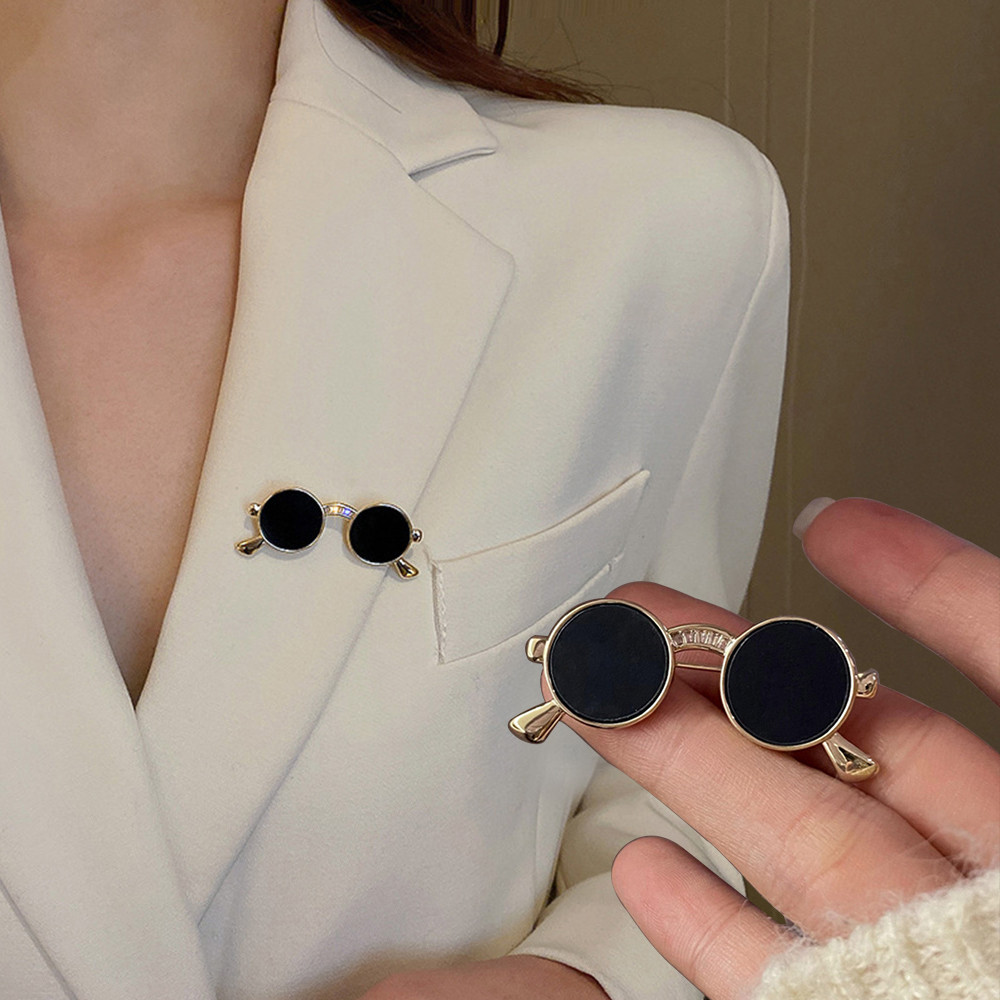Vintage แว่นตากันแดดรูปร่างเข็มกลัดแฟชั่นกรอบแว่นตา Lapel Pins Party ของขวัญเครื่องประดับเสื้อผ้าอุปกรณ์เสริม