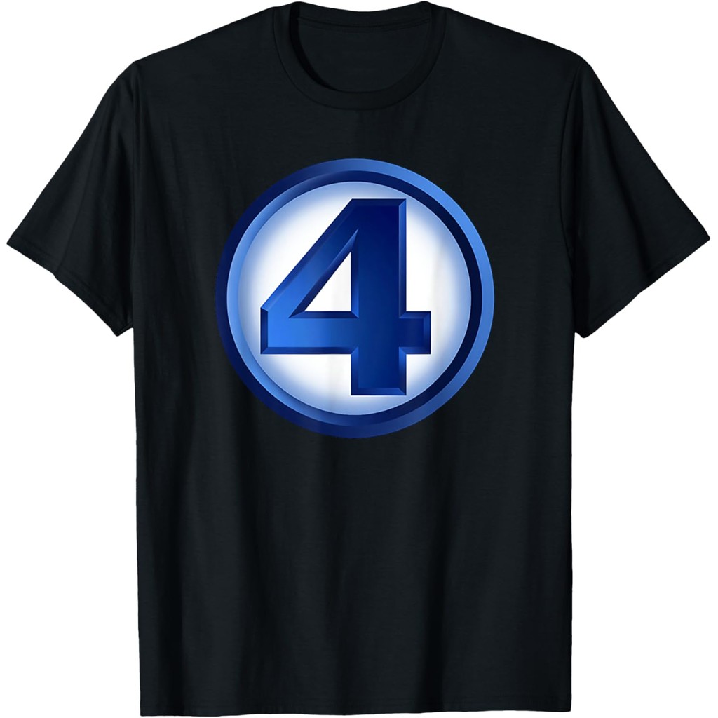 เสื้อยืดโลโก้ทีมอย่างเป็นทางการ Marvel Fantastic Four Classic 4 สําหรับผู้ใหญ่