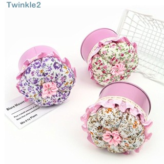 Twinkle เบาะรองเข็ม รูปฟักทอง ดอกไม้ พร้อมที่จัดเก็บเข็มเย็บผ้า DIY