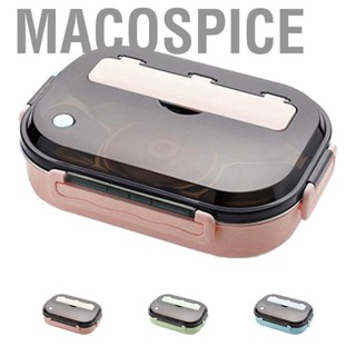 Macospice Lunch Box 4 Compartment  Container Large  with Soup Bowl for Office Home