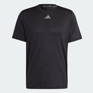 adidas เทรนนิง เสื้อยืดเทรนนิง HIIT Slogan ผู้ชาย สีดำ IL7003