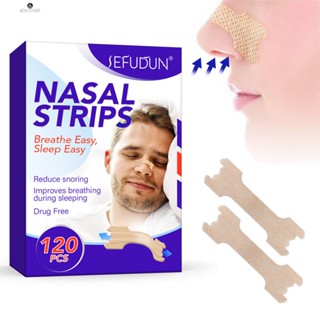 Sefudun Ventilation Nasal Sticker บรรเทาการหายใจทางจมูกได้อย่างราบรื่นลดการนอนกรนและหยุดการหายใจสติ๊กเกอร์จมูกเพื่อปรับปรุงคุณภาพการนอนหลับ120pcs TECH3