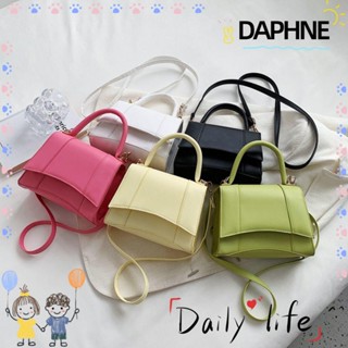 Daphne กระเป๋าสะพายไหล่ กระเป๋าถือ หนัง PU สีพื้น เข้ากับทุกการแต่งกาย สําหรับสตรี