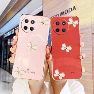 พร้อมส่ง เคสโทรศัพท์มือถือชุบทอง แบบนิ่ม ลายผีเสื้อ ประดับกลิตเตอร์ สําหรับ Realme11 NFC RealmeC51 Realme 11 Pro+ NFC C51 4G 5G 2023 REALME114G