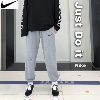 [ขายดี พร้อมส่ง] Nike กางเกงกีฬาลําลอง ขาตรง ทรงหลวม แคบ 100% สไตล์มินิมอล แฟชั่นสําหรับผู้หญิง