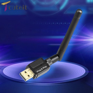 Tcuteit อะแดปเตอร์ลําโพงบลูทูธไร้สาย USB ระยะไกล 100 เมตร สําหรับลําโพง PC