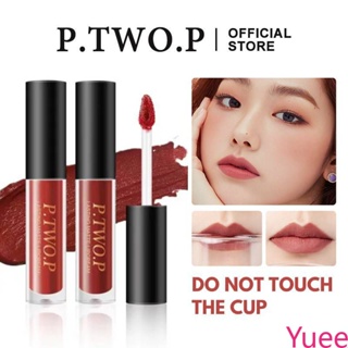 P.two.p Matte Velet Liquild ลิปสติก Soft Mist High Pigment Non-stick Cup Non-fading Lip Gloss กันน้ำ Long Lasting Weightless Moisturizing ผู้หญิงความงามแต่งหน้า yuee