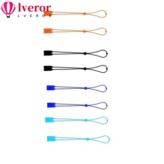 Lveror สายคล้องแว่นตา ซิลิกาเจล แบบพกพา ปรับได้ สีพื้น 8 ชิ้น