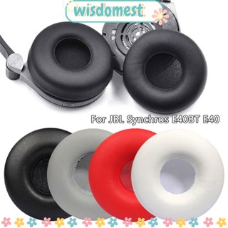 WISDOMEST แผ่นโฟมครอบหูฟัง หนังนิ่ม สําหรับ JBL Synchros E40BT E40 1 คู่