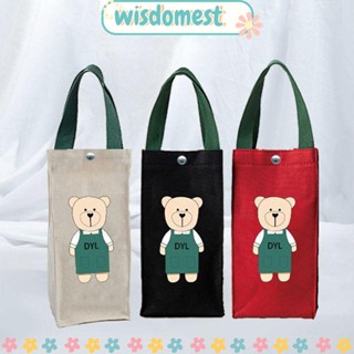 WISDOMEST กระเป๋าใส่ขวดน้ํา พิมพ์ลายหมี มีฉนวนกันความร้อน