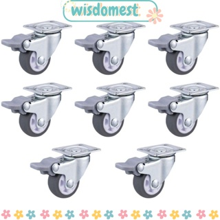 WISDOMEST ล้อเลื่อน 360 องศา ความจุ 100 ปอนด์ พร้อมเบรก โพลียูรีเทน 8 ชิ้น