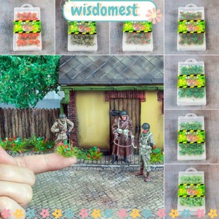 Wisdomest หญ้าเทียม พร้อมใบไม้ ขนาดเล็ก สําหรับตกแต่งสวน DIY