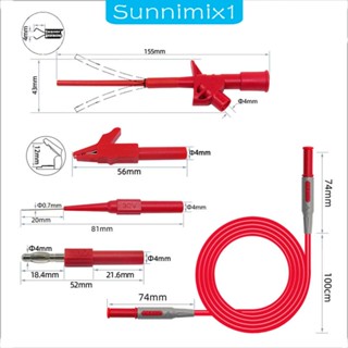 [Sunnimix1] ชุดมัลติมิเตอร์ ตะกั่ว คลิปตะขอทดสอบ อัพเกรด สําหรับทดสอบรถยนต์