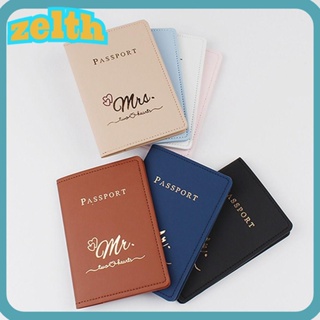 Zelth กระเป๋าใส่บัตรเครดิต หนังสือเดินทาง หนัง PU กันน้ํา แบบพกพา