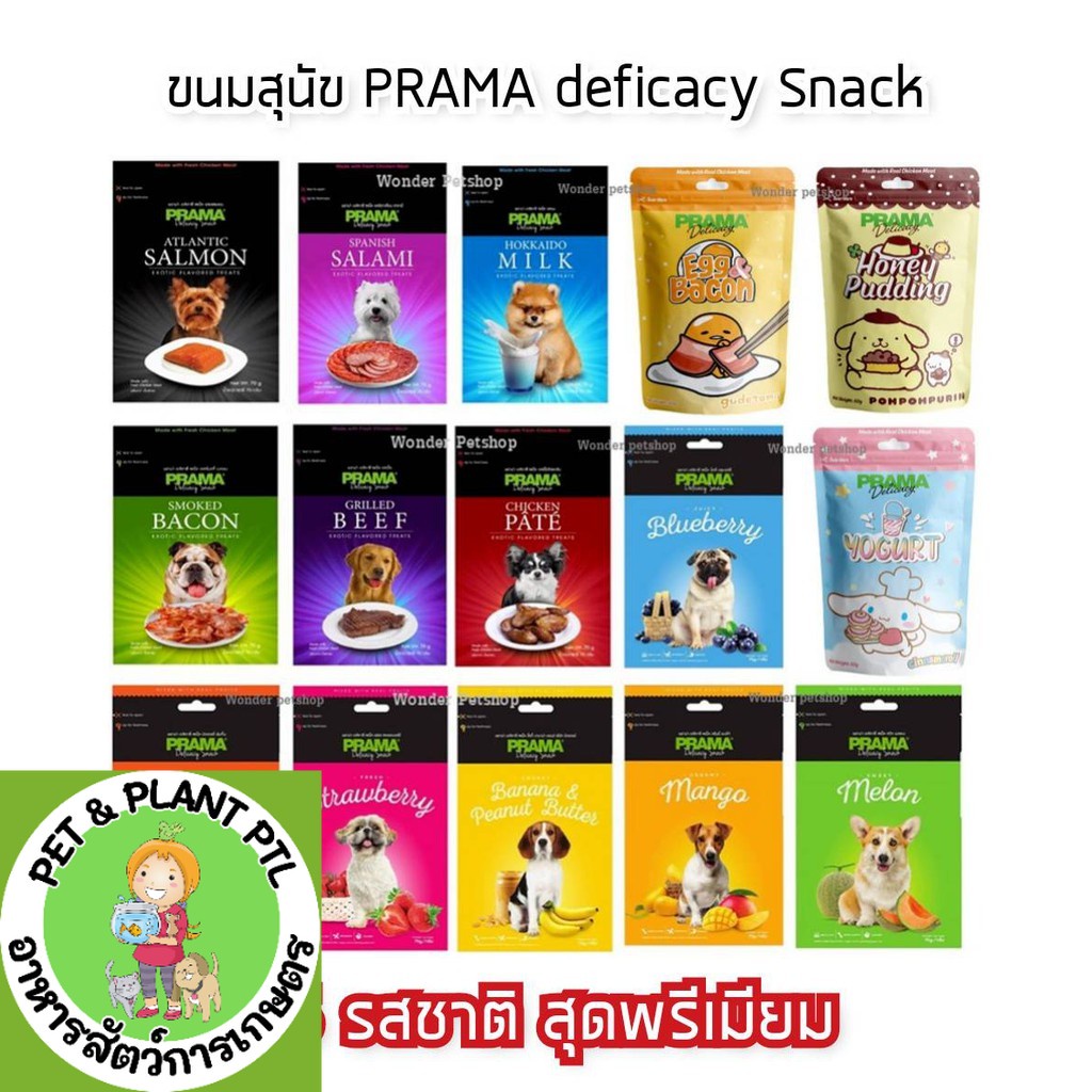 [15รสชาติ] Prama ขนมสุนัข ขนาด 70 กรัม