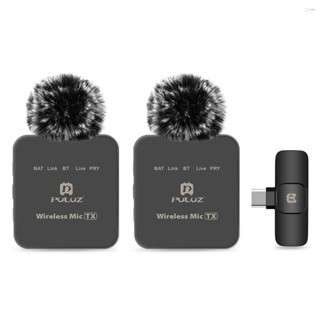 PULUZ Wireless Microphone System with 1 Receiver and 2 Transmitters for iPhone and Computer