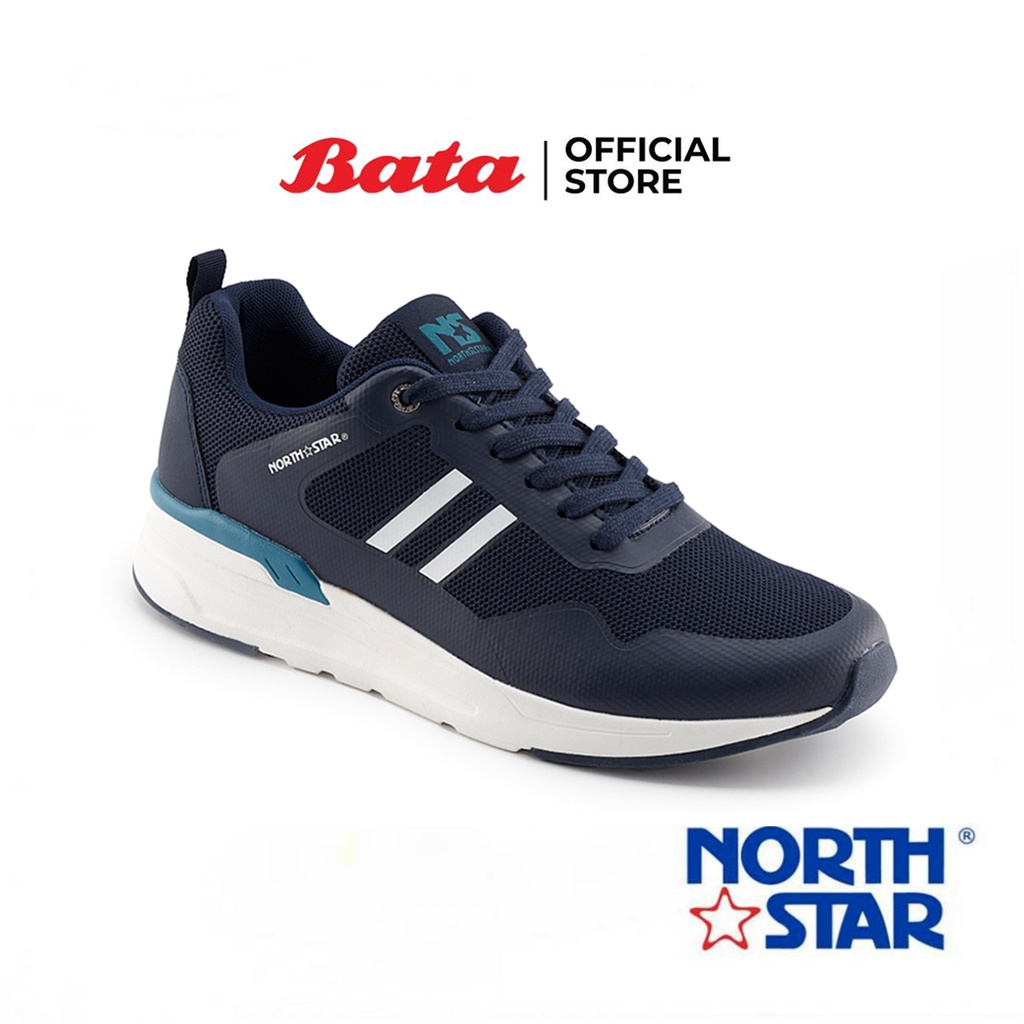 Bata บาจา by North Star รองเท้าผ้าใบแบบผูกเชือกสนีคเกอร์ เทคโนโลยีลดกลิ่นอับ Life Natural รุ่น CLYDE สีขาว 8211188 สีน้ำเงิน 8219188