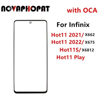 อะไหล่หน้าจอสัมผัส LCD และ OCA สําหรับ Infinix Hot 11 Play Hot11S X6812 X675 X662 X689F