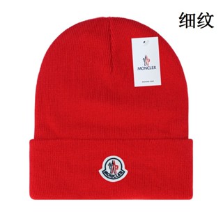 Beanies MONCLER หมวกบีนนี่ถัก แบบสวมหัว เนื้อหยาบ ให้ความอบอุ่น แฟชั่นฤดูใบไม้ร่วง และฤดูหนาว 2 ชิ้น