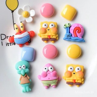 12 ชิ้น / เซต SpongeBob Patrick Star Crocscharms Pin รองเท้าแตะหัวเข็มขัด DIY การ์ตูนสวนรองเท้าอุปกรณ์เสริม