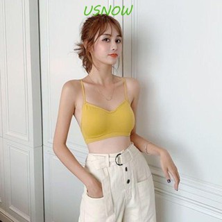 Usnow เสื้อครอปท็อป สปอร์ตบรา ป้องกันแสงสะท้อน ไร้รอยต่อ สําหรับผู้หญิง ใส่เล่นโยคะ ยิม