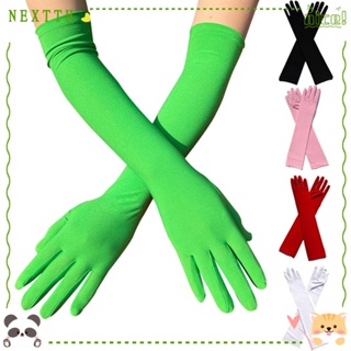 NEXTTH Skinny Long Gloves Women Festival Wedding Bridal Opera Dance Cosplay Mittens